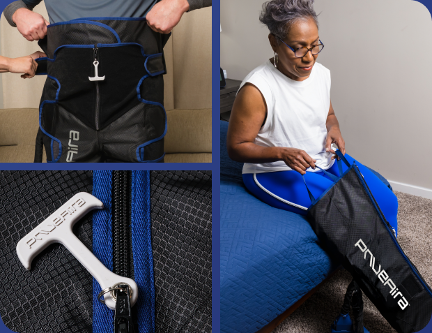 PnueAira core and full-leg compression garments